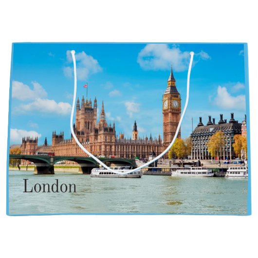Grand Sac Cadeau Londres, Royaume-Uni Big Ben View (Devant)