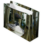 Grand Sac Cadeau Loon sauvage (Devant Angle)