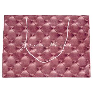 Grand Sac Cadeau L'or rose de cuir tufté rougissent cadeau