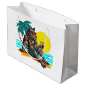 Grand Sac Cadeau loup-garou en vacances (Dos Angle)