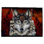 GRAND SAC CADEAU LOUP GRIS (Dos)