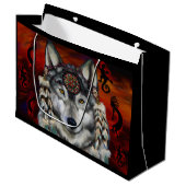 GRAND SAC CADEAU LOUP GRIS (Devant Angle)