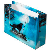 Grand Sac Cadeau Loup impressionnant (Devant Angle)