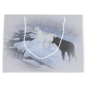 Grand Sac Cadeau Loups (Devant)