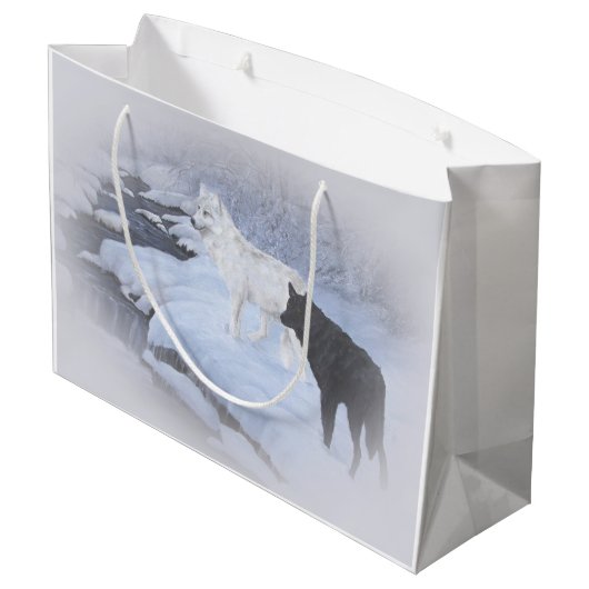 Grand Sac Cadeau Loups (Dos Angle)