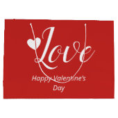 Grand Sac Cadeau Love Red Happy Valentine's Day (Dos)