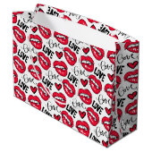 Grand Sac Cadeau Love Red Lips (Dos Angle)