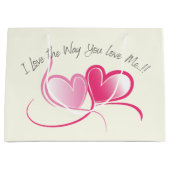 Grand Sac Cadeau Love the Way Valentine's (Devant)