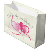 Grand Sac Cadeau Love the Way Valentine's (Devant Angle)
