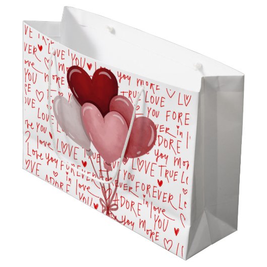 Grand Sac Cadeau Love Vibes Large Gift Bag (Devant Angle)