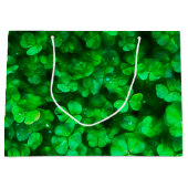 Grand Sac Cadeau Lucky Celtic Irish Green Shamrocks (Devant)
