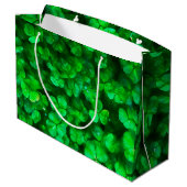 Grand Sac Cadeau Lucky Celtic Irish Green Shamrocks (Dos Angle)