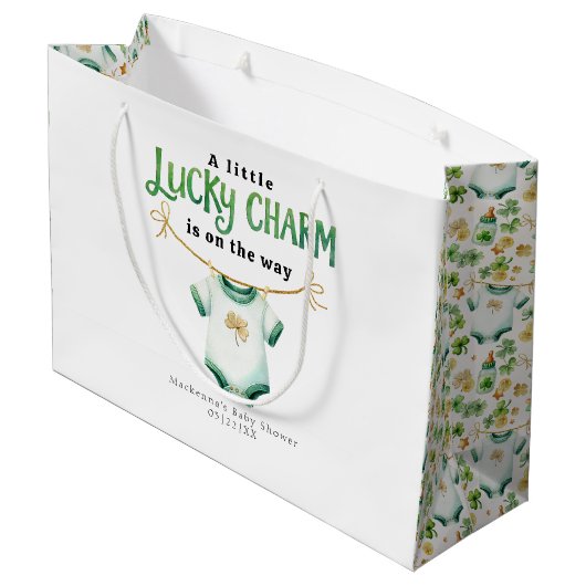 Grand Sac Cadeau Lucky Charm Baby shower Cadeau (Dos Angle)