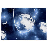 Grand Sac Cadeau Luminosité de la lune | Phases de la lune dans les (Devant)