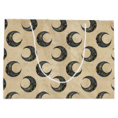 Grand Sac Cadeau Lune dorée motif céleste Boho (Dos)