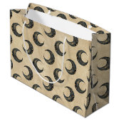 Grand Sac Cadeau Lune dorée motif céleste Boho (Dos Angle)