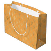 Grand Sac Cadeau Lux Gold Fleur de Lis et Marigold (Dos Angle)