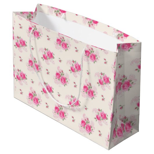 Grand Sac Cadeau Luxe floral (Dos Angle)