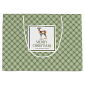 Grand Sac Cadeau Luxury Nordic Christmas Gift Bag Gold Script Style (Devant)