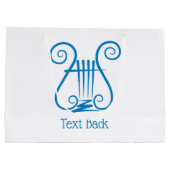Grand Sac Cadeau Lyre Bleue (Dos)