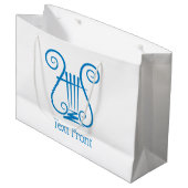 Grand Sac Cadeau Lyre Bleue (Devant Angle)