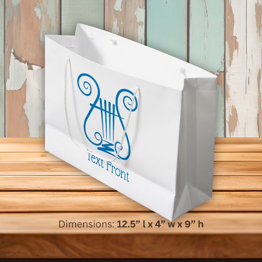 Grand Sac Cadeau Lyre Bleue