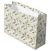 Grand Sac Cadeau Lys calla blanc et eucalyptus  (Devant Angle)