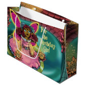 Grand Sac Cadeau Lys de fée et d'eau afro-américains (Devant Angle)