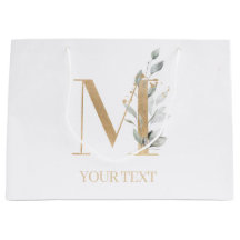 M Monogramme Floral Personnalisé