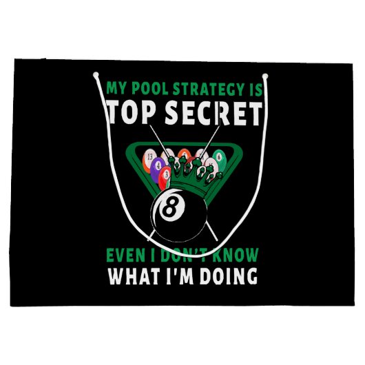 Grand Sac Cadeau Ma Stratégie De Pool Est Même (Dos)