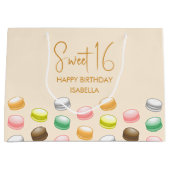 Grand Sac Cadeau Macarons Sweet 16 (Devant)