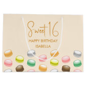 Grand Sac Cadeau Macarons Sweet 16 (Dos)