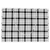 Grand Sac Cadeau MacFarlane tartan noir blanc plaid (Dos)