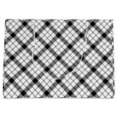 Grand Sac Cadeau MacFarlane tartan noir blanc plaid (Devant)