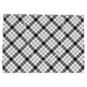Grand Sac Cadeau MacFarlane tartan noir blanc plaid (Dos)