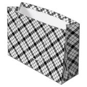 Grand Sac Cadeau MacFarlane tartan noir blanc plaid (Dos Angle)