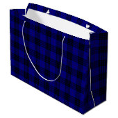 Grand Sac Cadeau MacKay tartan bleu noir plaid (Dos Angle)