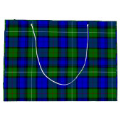 Grand Sac Cadeau MacKenzie tartan bleu vert plaid (Dos)