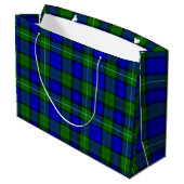 Grand Sac Cadeau MacKenzie tartan bleu vert plaid (Dos Angle)