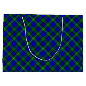 Grand Sac Cadeau MacKenzie tartan bleu vert plaid (Dos)