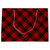 Grand Sac Cadeau MacQueen Tartan rouge et noir plaid (Devant)