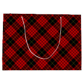 Grand Sac Cadeau MacQueen Tartan rouge et noir plaid (Dos)