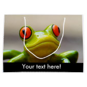 Grand Sac Cadeau Macro grenouille (Devant)