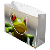 Grand Sac Cadeau Macro grenouille (Dos Angle)