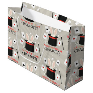 Grand Sac Cadeau Magicien Show Magicien Enfants Anniversaire Nom pe
