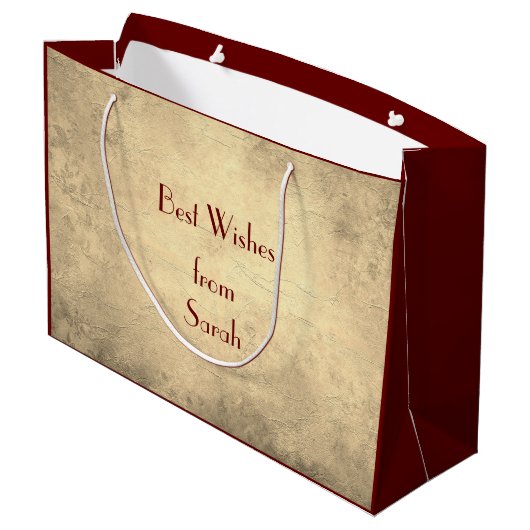 Grand Sac Cadeau Magnifique élégant personnalisé 40e anniversaire (Dos Angle)