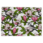 Grand Sac Cadeau Magnolia en floraison et tireur (Dos)