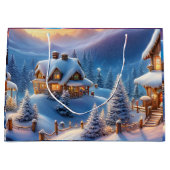 Grand Sac Cadeau Maison de Noël (Devant)