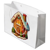 Grand Sac Cadeau Maison de pain d'épices (Dos Angle)