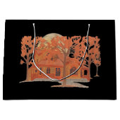 Grand Sac Cadeau Maison Hantée Déplaisante Halloween (Devant)